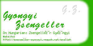 gyongyi zsengeller business card